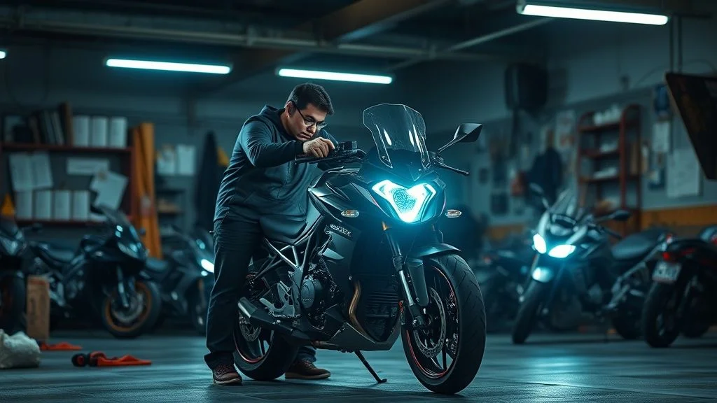 Preço para trocar farol de moto por LED legalizado
